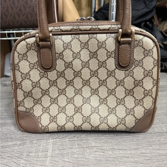 Vintage Gucci | GG Brown Small Boston Bag - Picture 4 of 12